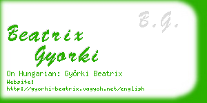 beatrix gyorki business card